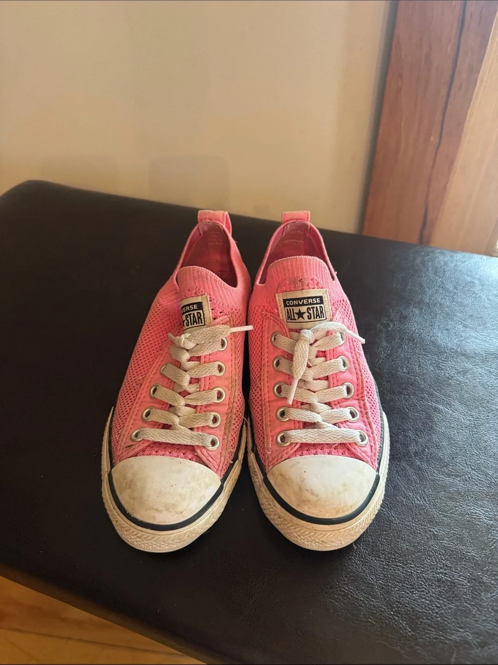 Converse Kids Pink Low-Top Knit Sneakers